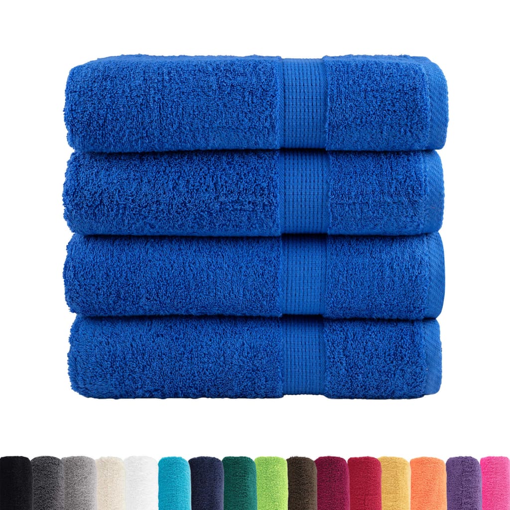 Premium-Duschtücher SOLUND 4 Stk. Blau 70x140 cm 600 g/m²