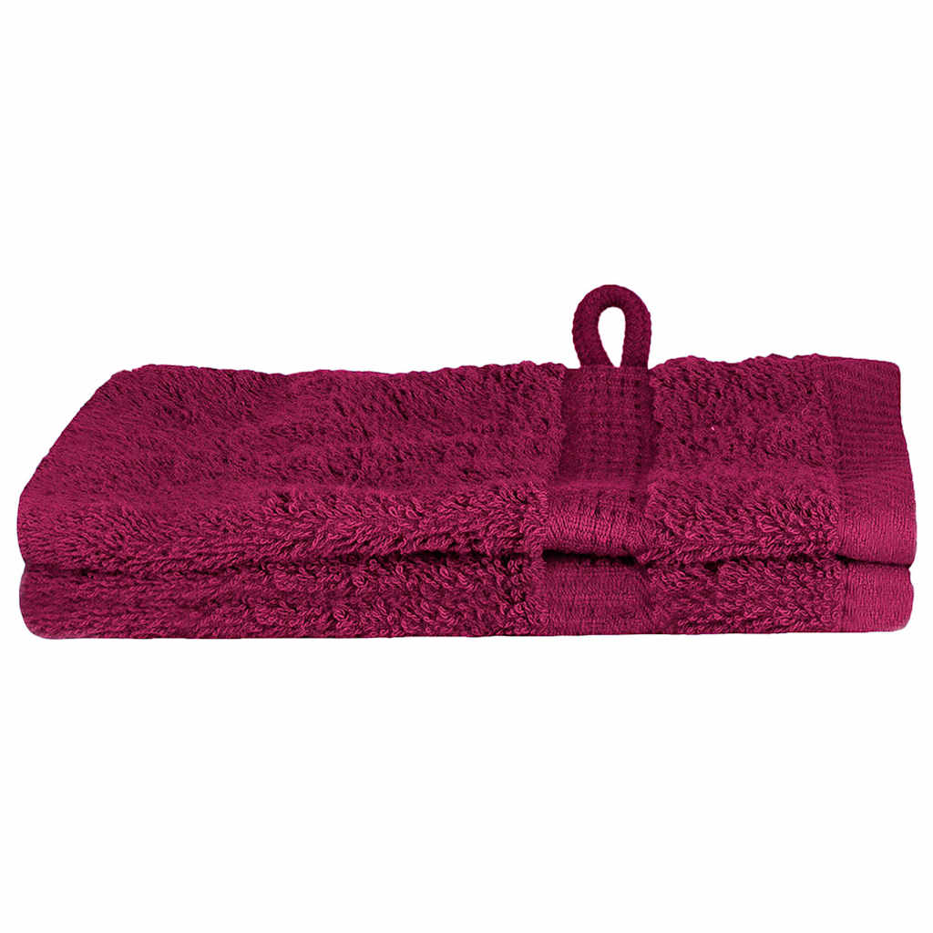 Waschlappen 2 pcs Bordeauxrot Baumwolle