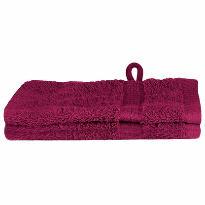 Waschlappen 2 pcs Bordeauxrot Baumwolle