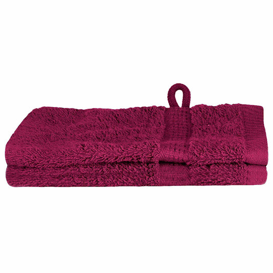 Waschlappen 2 pcs Bordeauxrot Baumwolle
