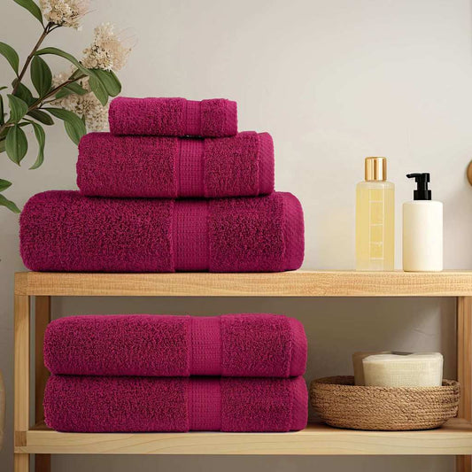 Waschlappen 4 pcs Bordeauxrot Baumwolle