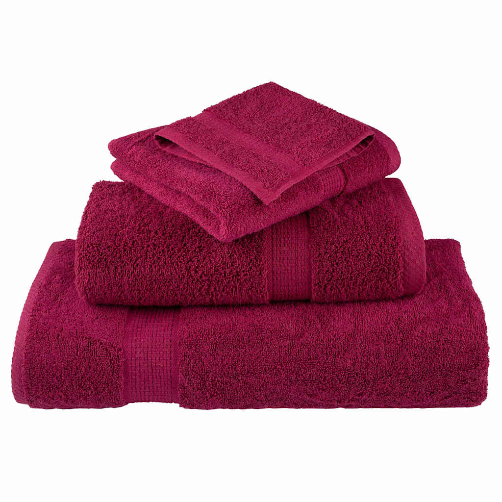 Waschlappen 4 pcs Bordeauxrot Baumwolle