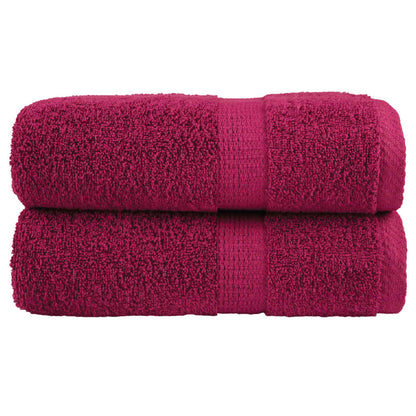 Premium Waschhandtücher SOLUND 2 Stück Bordeaux 30x30cm 600gsm