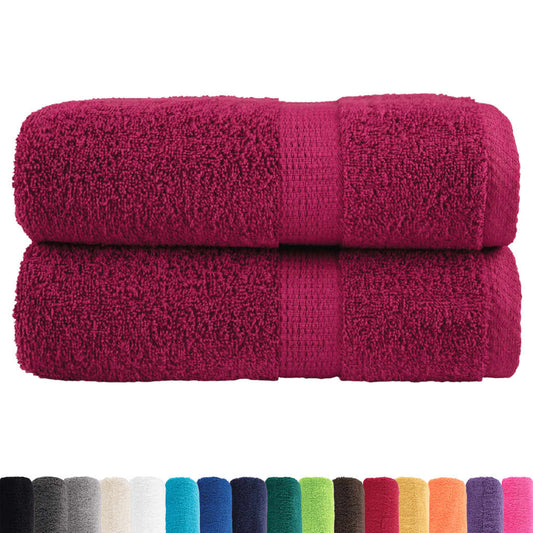 Premium Waschhandtücher SOLUND 2 Stück Bordeaux 30x30cm 600gsm