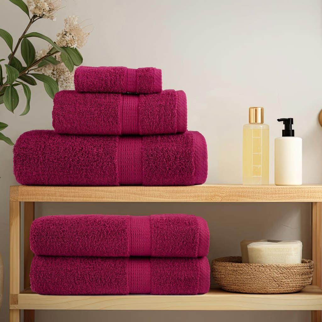Premium Waschhandtücher SOLUND 2 Stück Bordeaux 30x30cm 600gsm