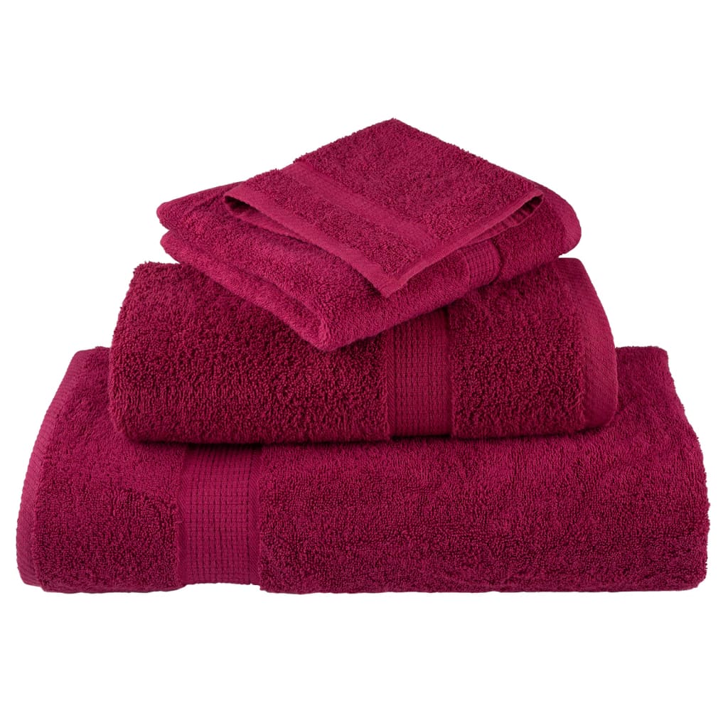 Premium Waschhandtücher SOLUND 2 Stück Bordeaux 30x30cm 600gsm