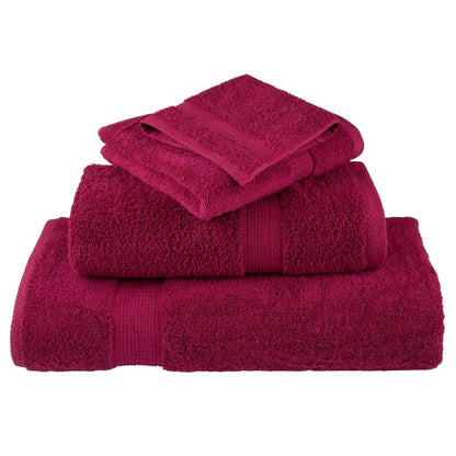 Premium Waschhandtücher SOLUND 4er-Set Bordeaux 30x30cm 600gsm