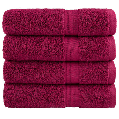 Premium-Handtücher SOLUND 4 Stk. Bordeaux 50x100 cm 600 g/m²