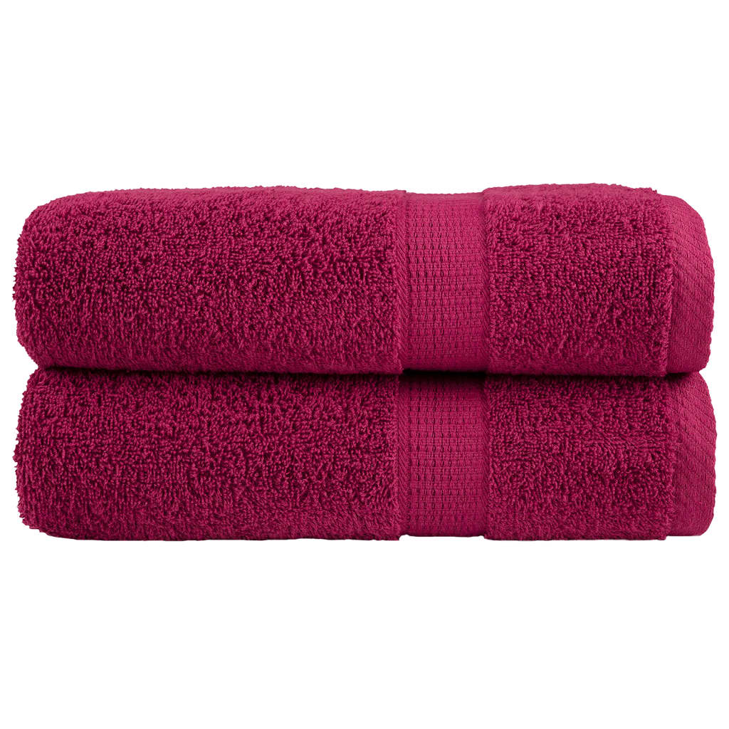Premium-Duschtücher SOLUND 2 Stk. Bordeaux 70x140 cm 600 g/m²
