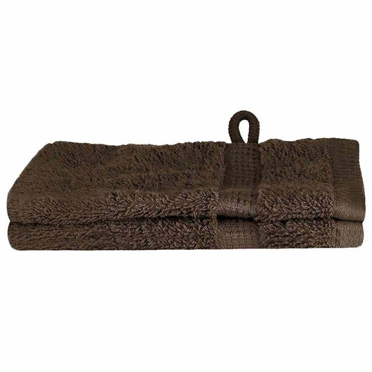 Waschlappen 2 pcs Braun Baumwolle