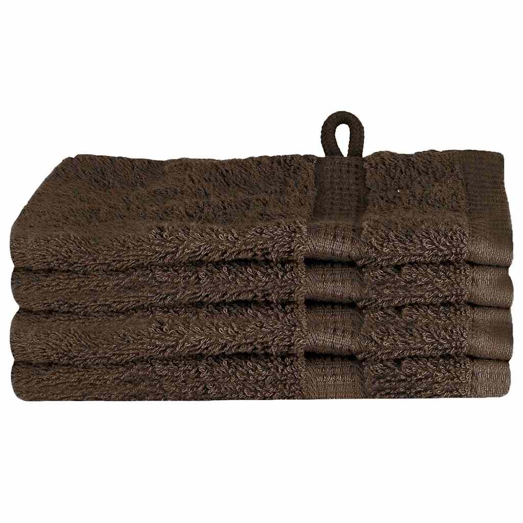 Waschlappen 4 pcs Braun Baumwolle