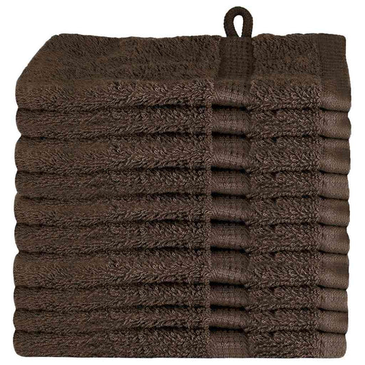 Waschlappen 10 pcs Braun Baumwolle