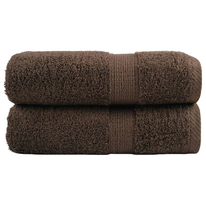 Premium Waschhandtücher SOLUND 2 Stück Braun 30x30cm 600gsm