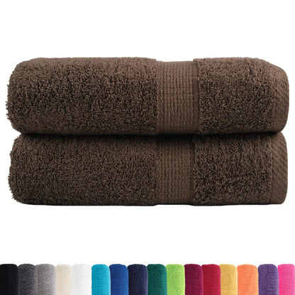 Premium Waschhandtücher SOLUND 2 Stück Braun 30x30cm 600gsm