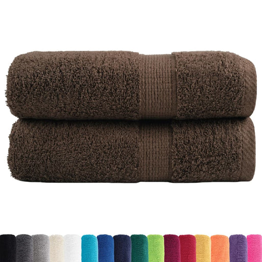 Premium Waschhandtücher SOLUND 2 Stück Braun 30x30cm 600gsm