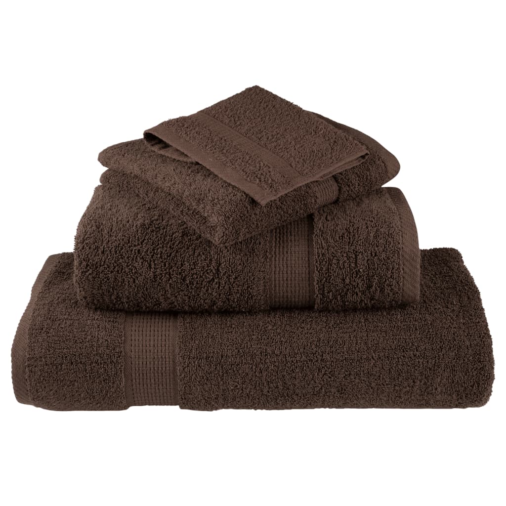 Premium Waschhandtücher SOLUND 2 Stück Braun 30x30cm 600gsm