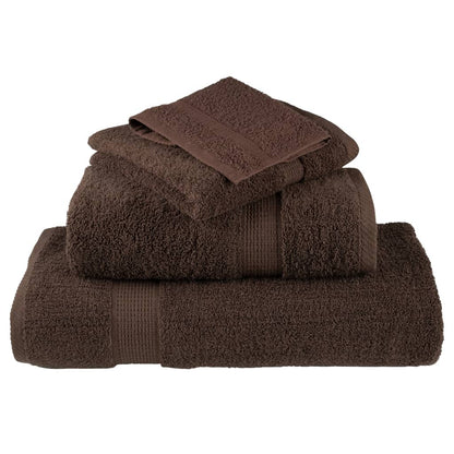 Premium Waschhandtücher SOLUND 4er-Set Braun 30x30cm 600gsm