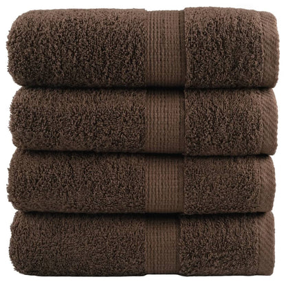Premium-Gästetücher SOLUND 4 Stk. Braun 30x50 cm 600 g/m²