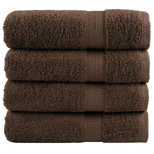 Premium-Handtücher SOLUND 4 Stk. Braun 50x100 cm 600 g/m²