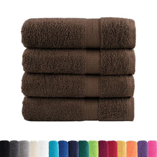 Premium-Handtücher SOLUND 4 Stk. Braun 50x100 cm 600 g/m²