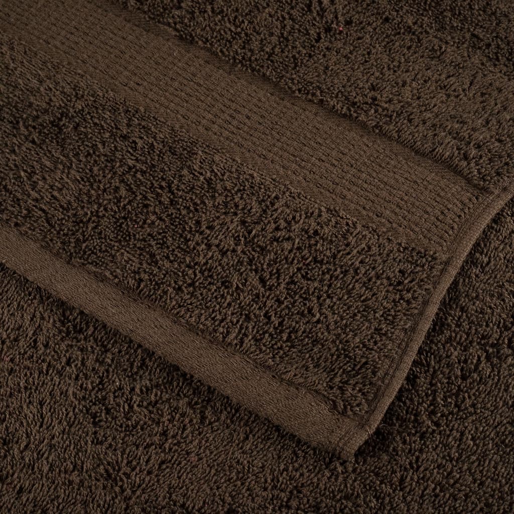 Premium-Handtücher SOLUND 10 Stk. Braun 100x200 cm 600 g/m²