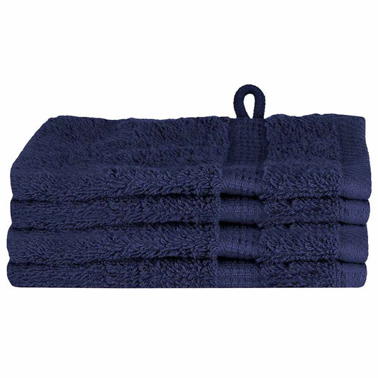 Waschlappen 4 pcs Marineblau Baumwolle