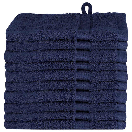 Waschlappen 10 pcs Marineblau Baumwolle