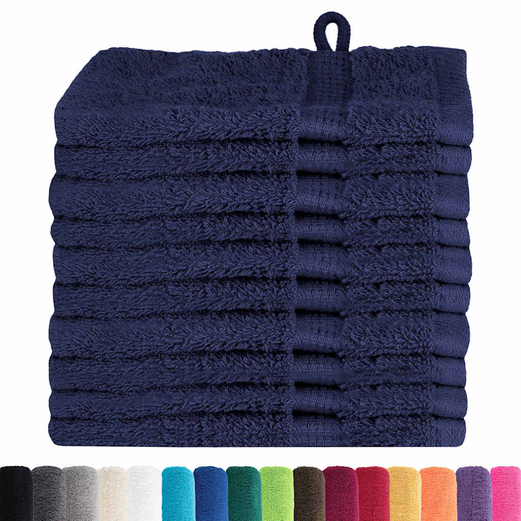Waschlappen 10 pcs Marineblau Baumwolle