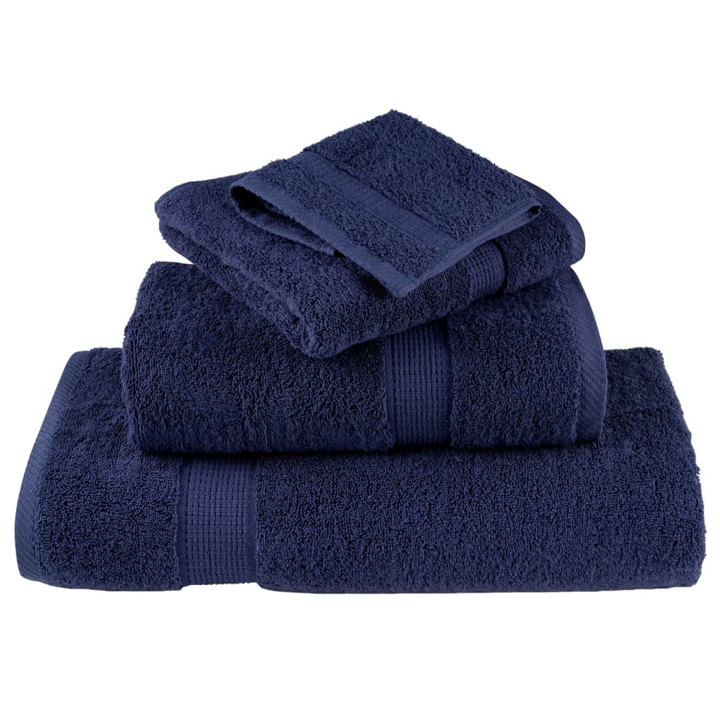 Premium Waschhandtücher SOLUND 4er-Set Marineblau 30 x 30 cm 600 g/m²