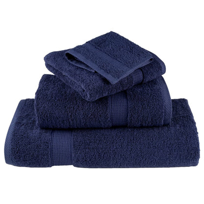 Premium Waschhandtücher SOLUND 4er-Set Marineblau 30 x 30 cm 600 g/m²
