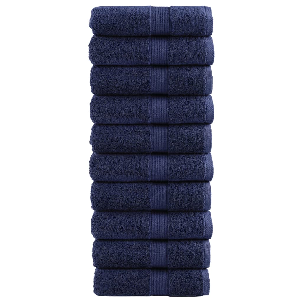 Premium Waschhandtücher SOLUND 10 Stück Marineblau 30x30cm 600gsm