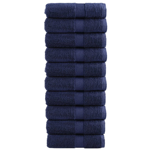 Premium Waschhandtücher SOLUND 10 Stück Marineblau 30x30cm 600gsm