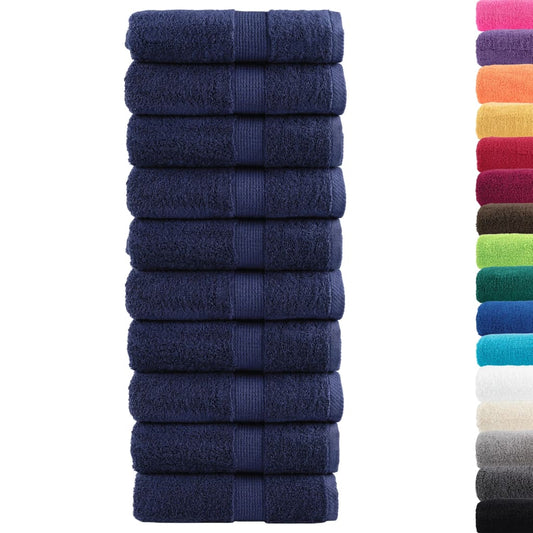Premium Waschhandtücher SOLUND 10 Stück Marineblau 30x30cm 600gsm