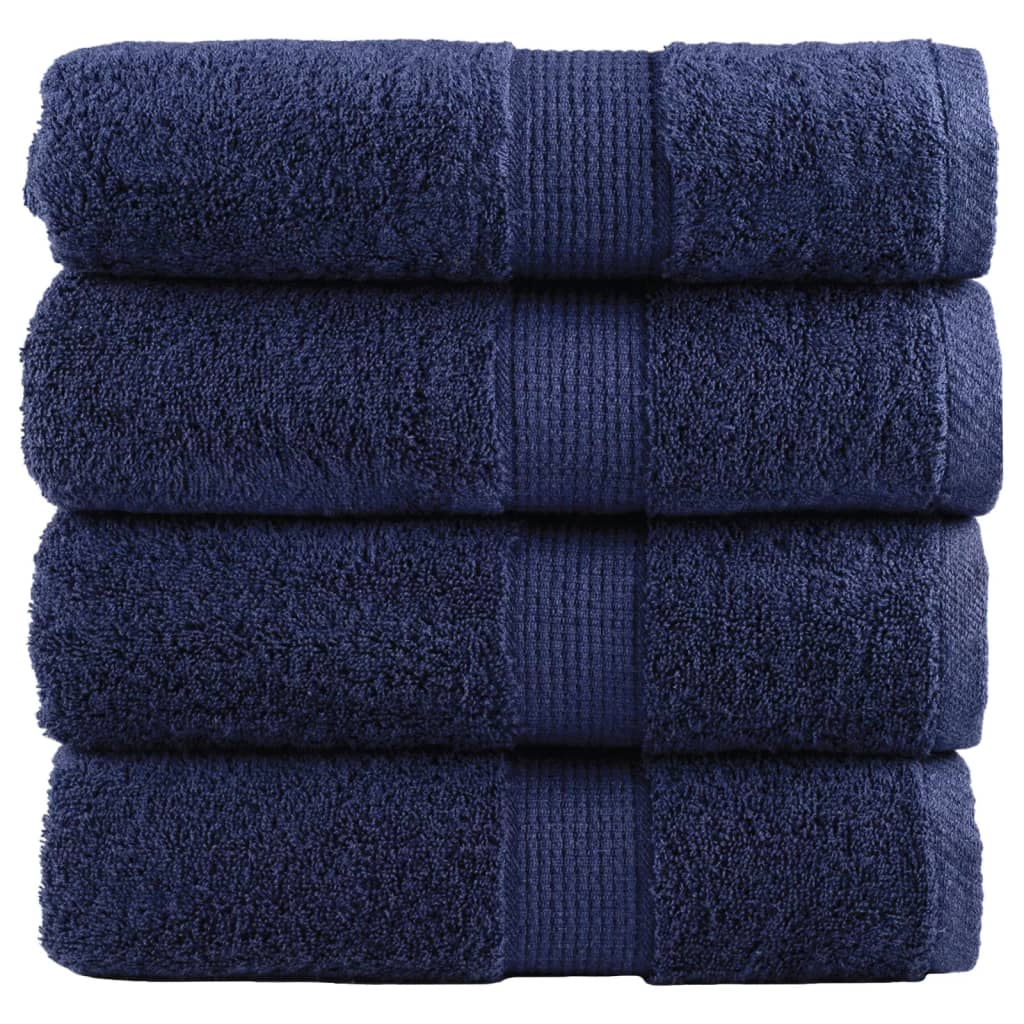 Premium-Gästetücher SOLUND 4 Stk. Marineblau 30x50 cm 600 g/m²