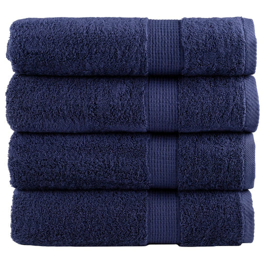 Premium-Handtücher SOLUND 4 Stk. Marineblau 50x100 cm 600 g/m²