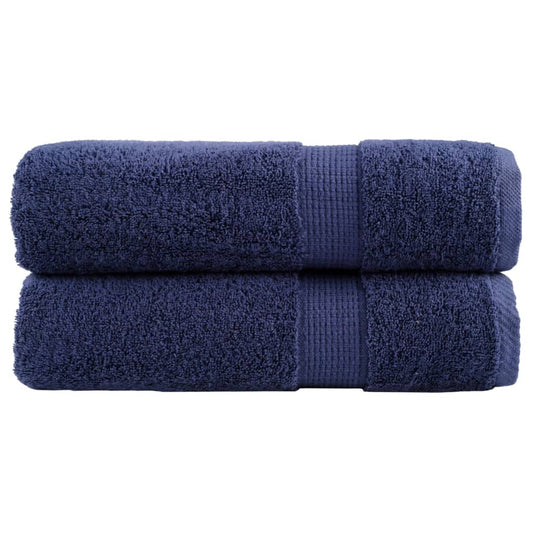 Premium-Duschtücher SOLUND 2 Stk. Marineblau 70x140 cm 600 g/m²