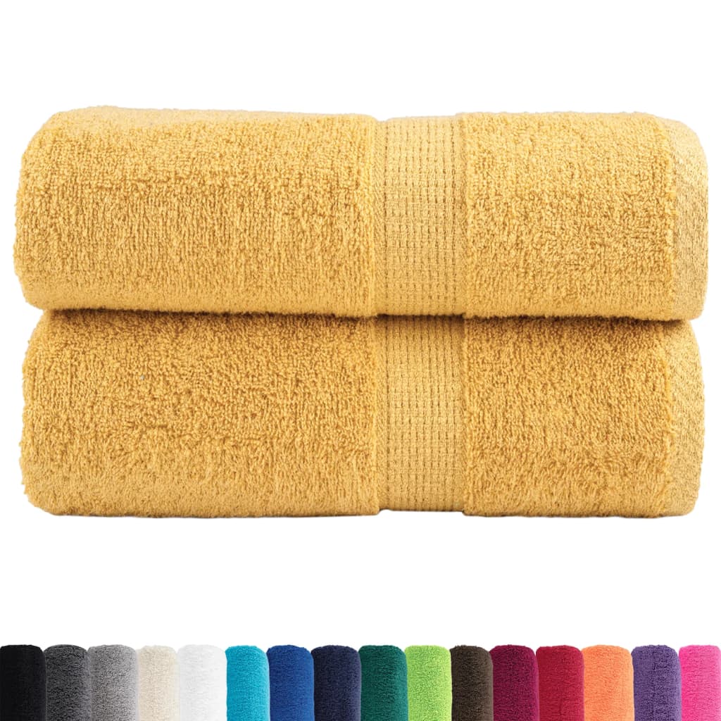 Premium Waschhandtücher SOLUND 2 Stück Gold 30x30cm 600gsm