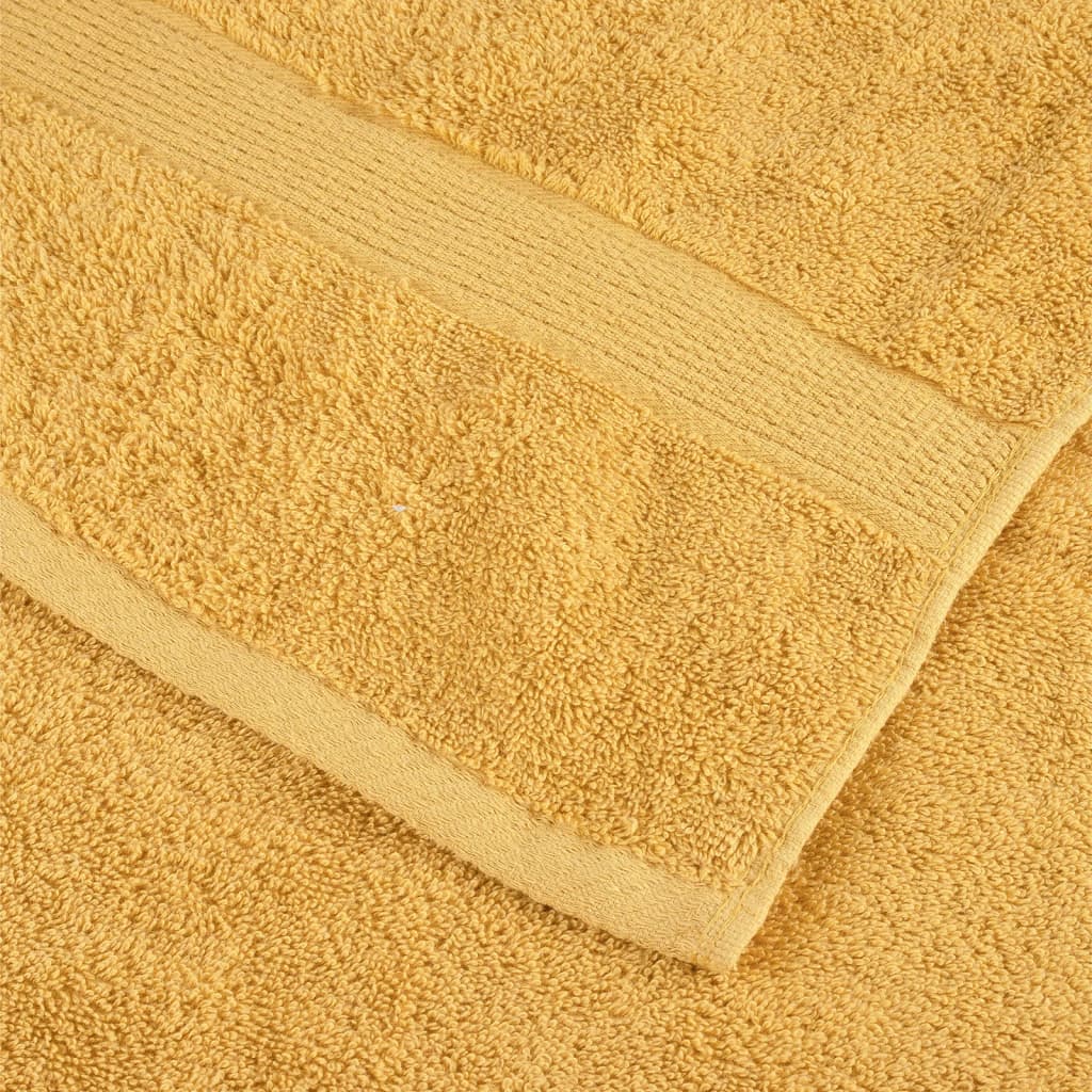 Premium Waschhandtücher SOLUND 2 Stück Gold 30x30cm 600gsm