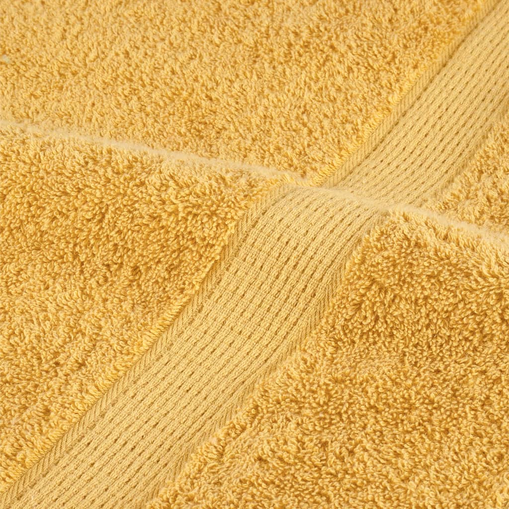 Premium Waschhandtücher SOLUND 2 Stück Gold 30x30cm 600gsm