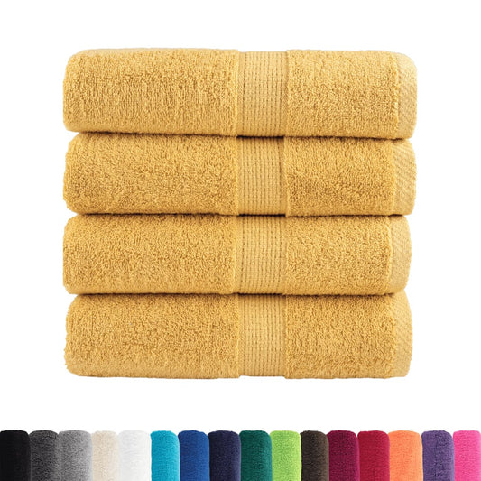 Premium Waschhandtücher SOLUND 4 Stück Gold 30x30cm 600gsm