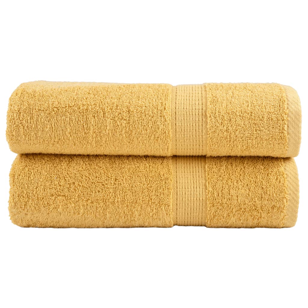 Premium-Handtücher SOLUND 2 Stk. Gold 50x100 cm 600 g/m²