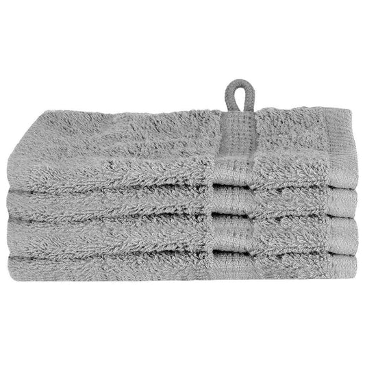 Waschlappen 4 pcs Grau Baumwolle
