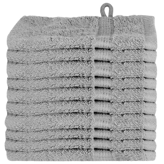 Waschlappen 10 pcs Grau Baumwolle