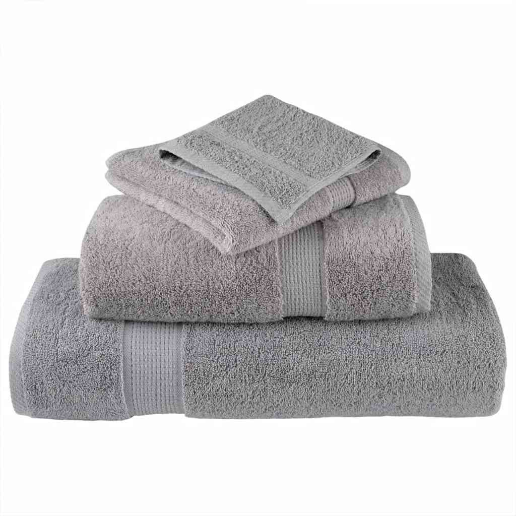 Waschlappen 10 pcs Grau Baumwolle