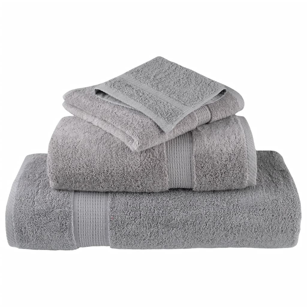 Premium Waschhandtücher SOLUND 2 Stück Grau 30x30cm 600gsm