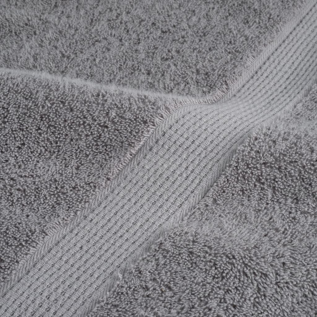 Premium Waschhandtücher SOLUND 2 Stück Grau 30x30cm 600gsm