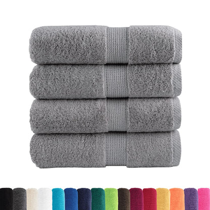 Premium Waschhandtücher SOLUND 4er-Set Grau 30x30cm 600gsm