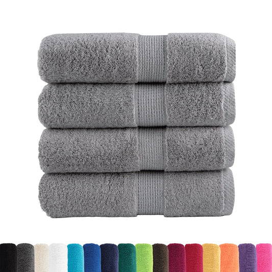 Premium Waschhandtücher SOLUND 4er-Set Grau 30x30cm 600gsm