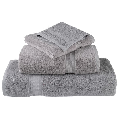 Premium Waschhandtücher SOLUND 4er-Set Grau 30x30cm 600gsm