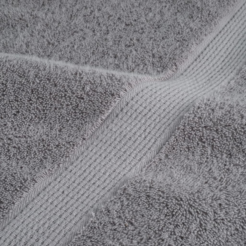 Premium Waschhandtücher SOLUND 4er-Set Grau 30x30cm 600gsm